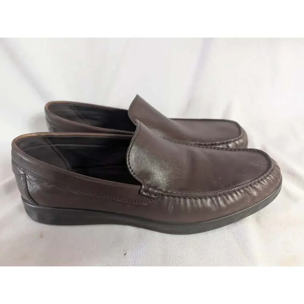 ECCO Lite Moc Classic Leather Moccasin Loafer Men’s Sz 47 13/13.5 US Cocoa Brown